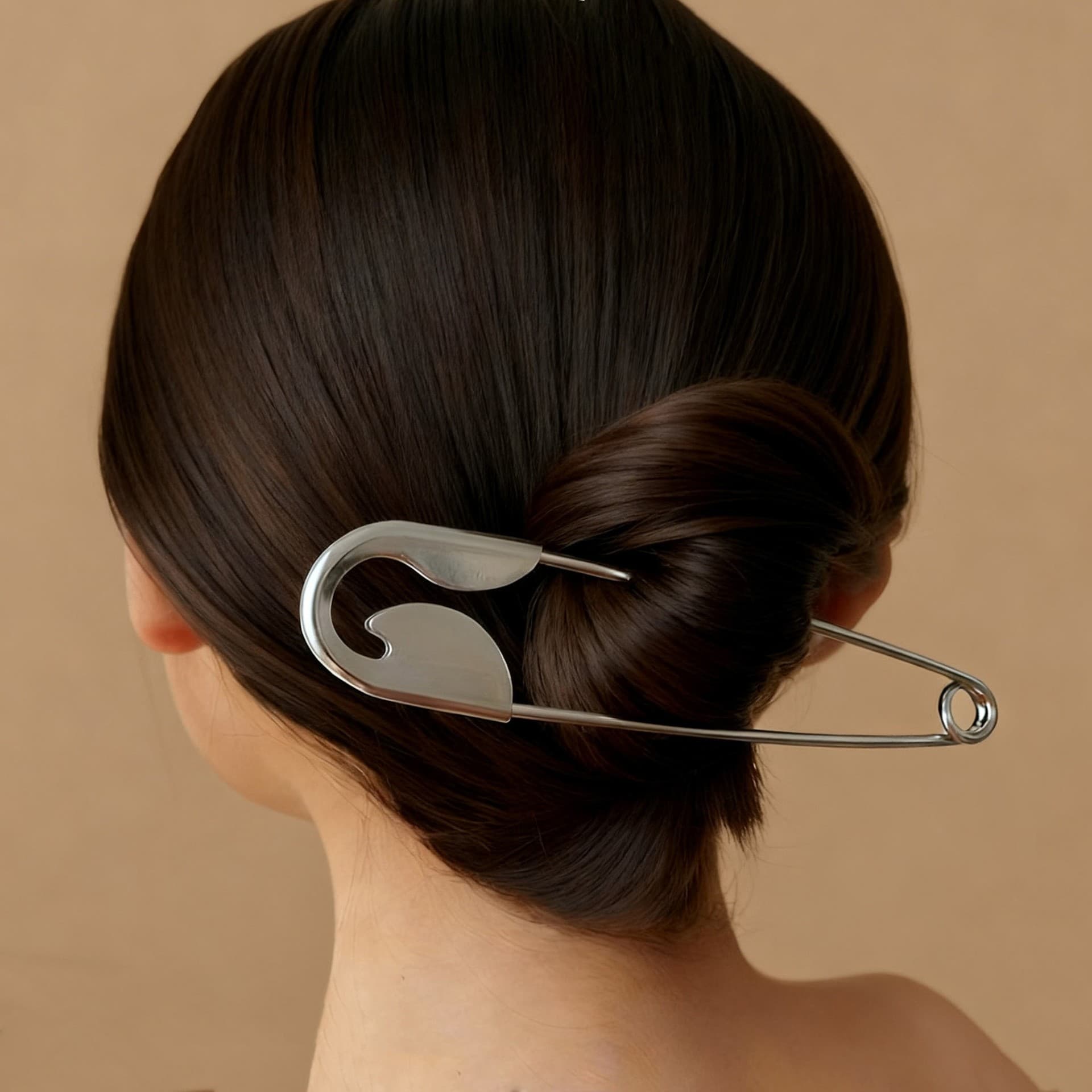 Creative big pin, hairgrip, sophisticated hair accessory, European style, simple and elegant design, high-quality style