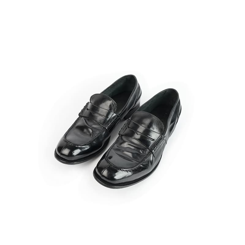 Loafers low-top shoes 2025 spring new men's shoes retro small leather shoes thick heel low heel slip-on single shoes for men 1