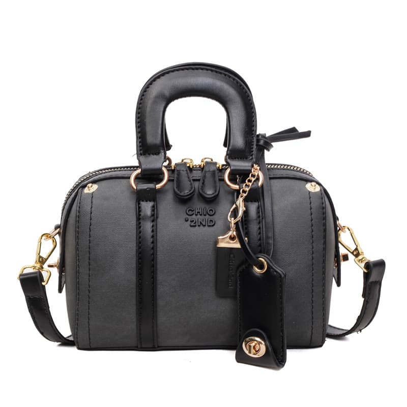Fashion stitching handbag Boston bag 2025 new women's bag texture versatile niche simple shoulder crossbody bag 9