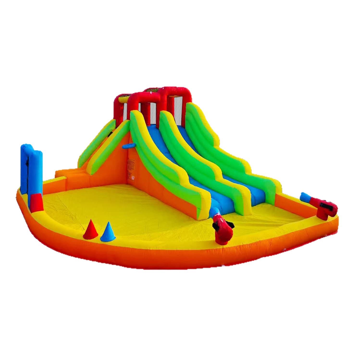 Outdoor naughty castle household inflatable slide with water slide children's small inflatable castle combination amusement park toy 5