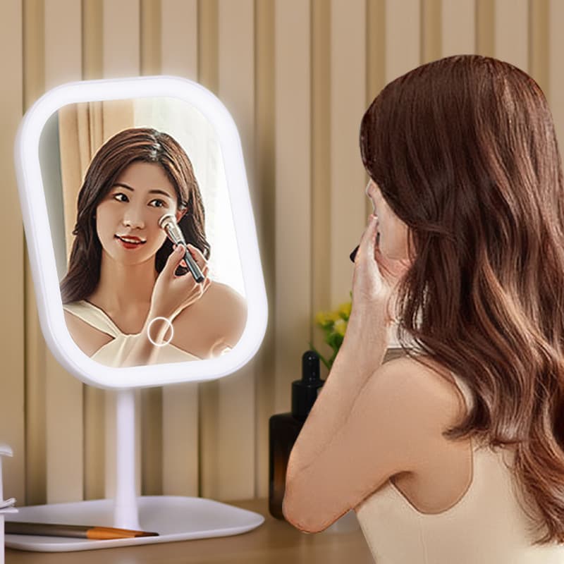 Cross-border LED smart makeup mirror with light girls' bedroom dressing table dressing mirror student dormitory desktop fill-in mirror 3