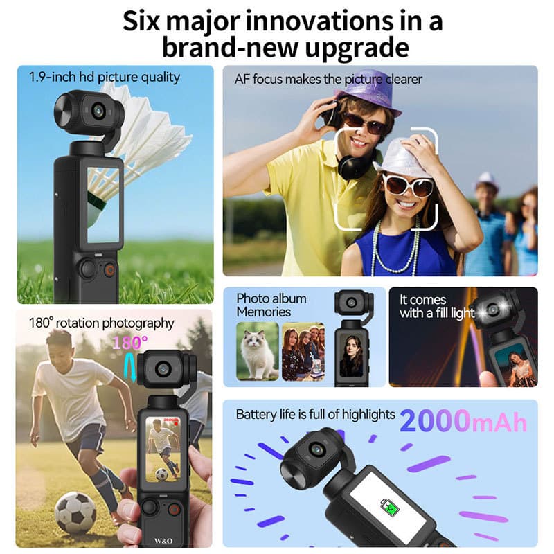 Cross-border new 1080p handheld outdoor sports camera vlog anti-shake all-round outdoor 2