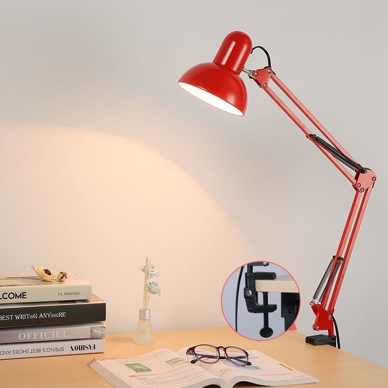 LED long arm eye protection manicure and eyelashes desk lamp learning reading work repair tattoo clip folding lamp 3