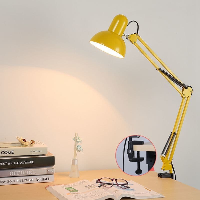 LED long arm eye protection manicure and eyelashes desk lamp learning reading work repair tattoo clip folding lamp 4