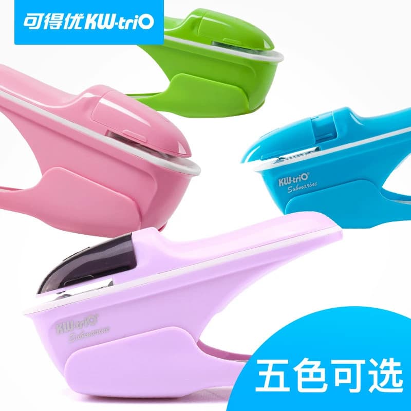 You can get the best needle-free binding machine, nail-free, labor-saving, high-looking loose-leaf punching machine, student office children's stapler