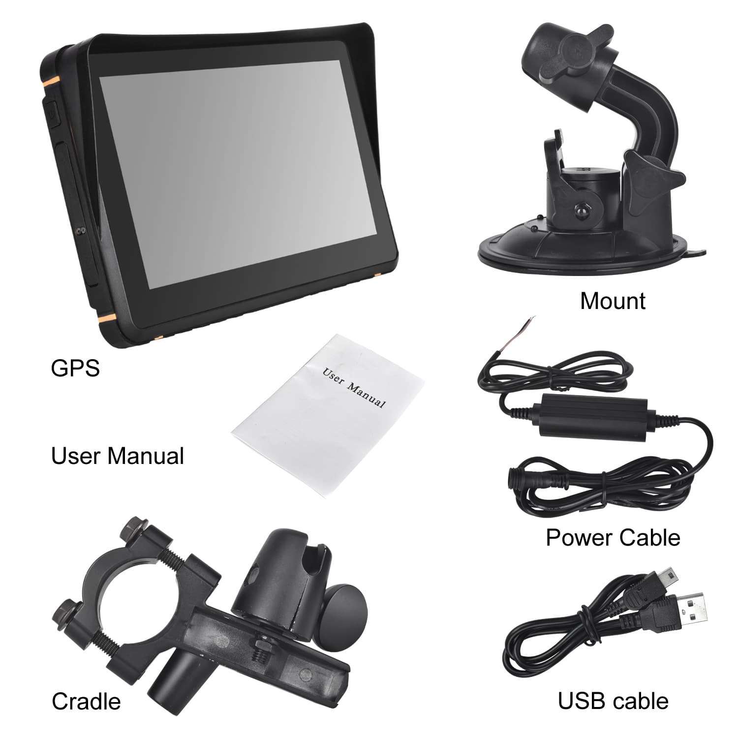 7-inch motorcycle navigator with 7-level waterproof technology, shockproof, waterproof, high-definition display, dual Bluetooth headsets 4