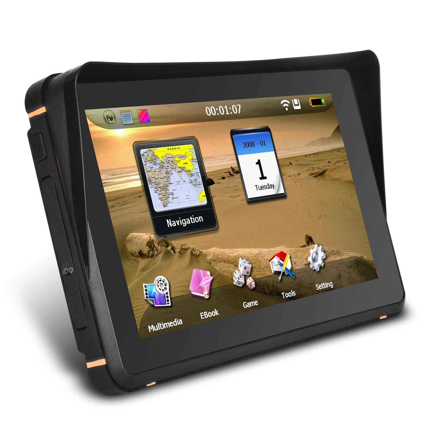 7-inch motorcycle navigator with 7-level waterproof technology, shockproof, waterproof, high-definition display, dual Bluetooth headsets 5