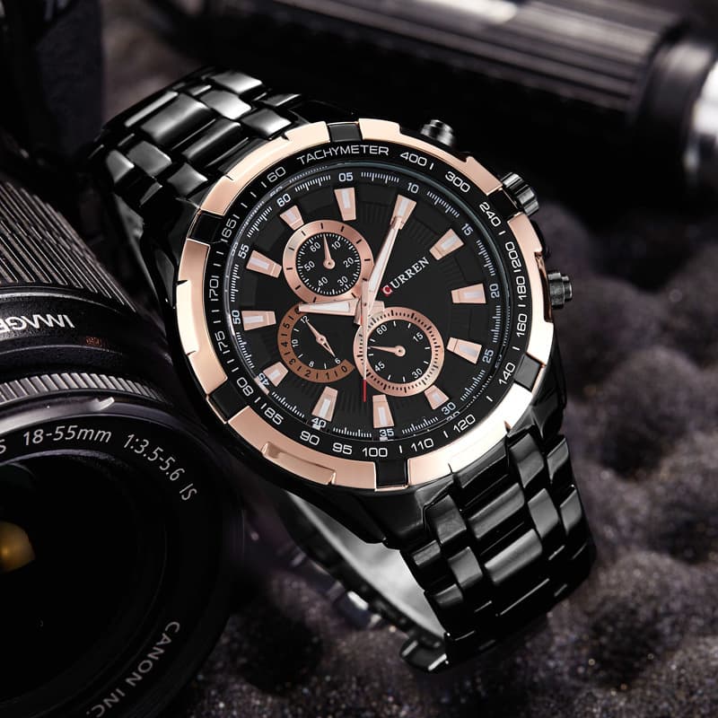 curren/Karen 8023 men's casual watch business classic style watch men's three false eye watch 4