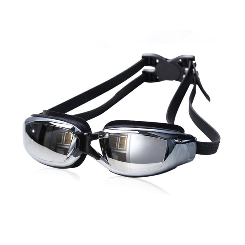 Genuine Feike swimming goggles for men and women large frame electroplated myopia swimming goggles flat swimming goggles waterproof and anti-fog HD 6