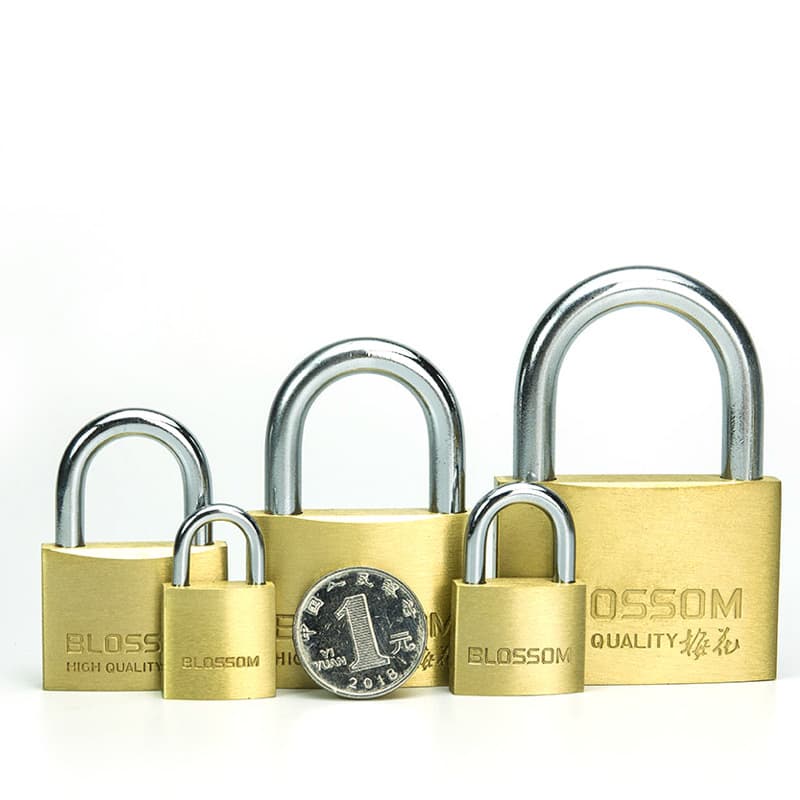 Plum Blossom Lock Thin Copper Padlock Extended Lock Beam Copper Lock Lock Wholesale Furniture Lock Can Be Opened 5