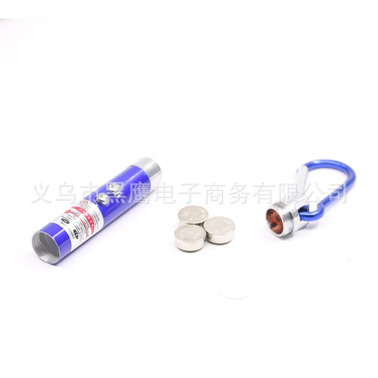 Carabiner small flashlight three-in-one laser flashlight UV fluorescent agent detection currency detector lamp LED lighting 5