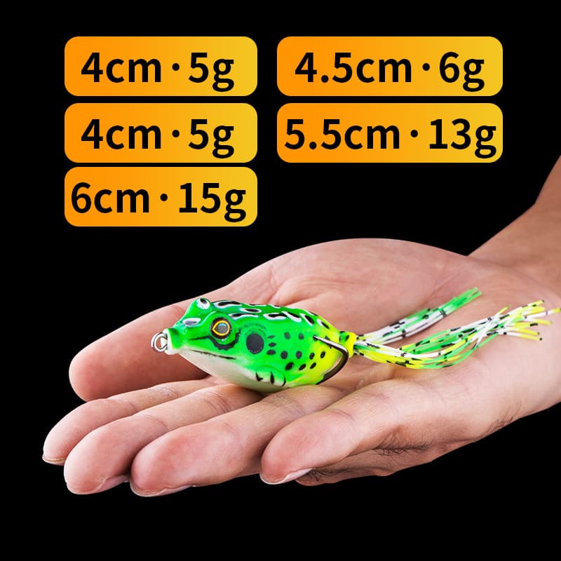Manufacturer wholesale bionic thunder frog egg frog black set high carbon steel double hook 15g13g8g6g Luya fake bait soft bait 5