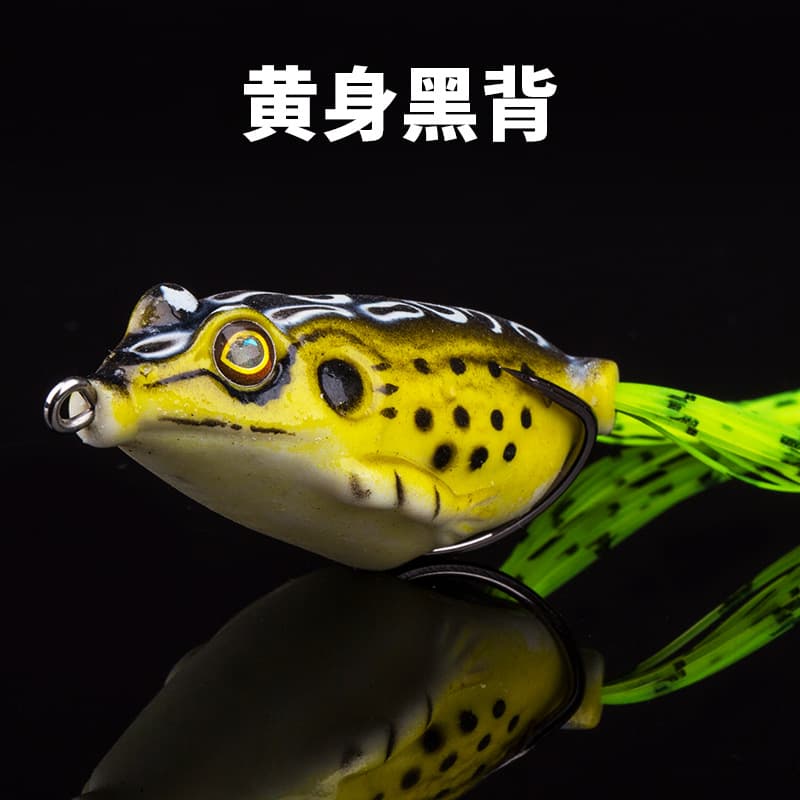 Manufacturer wholesale bionic thunder frog egg frog black set high carbon steel double hook 15g13g8g6g Luya fake bait soft bait 7