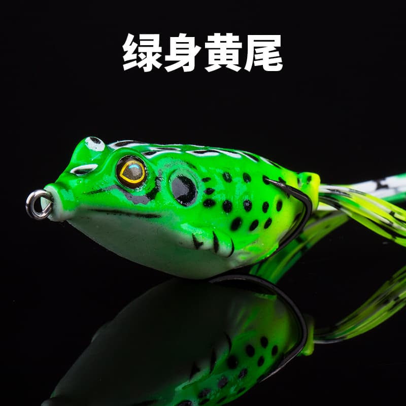 Manufacturer wholesale bionic thunder frog egg frog black set high carbon steel double hook 15g13g8g6g Luya fake bait soft bait 9