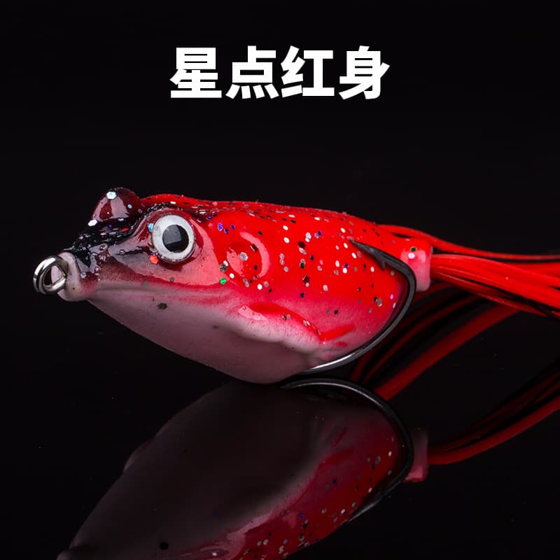 Manufacturer wholesale bionic thunder frog egg frog black set high carbon steel double hook 15g13g8g6g Luya fake bait soft bait 10