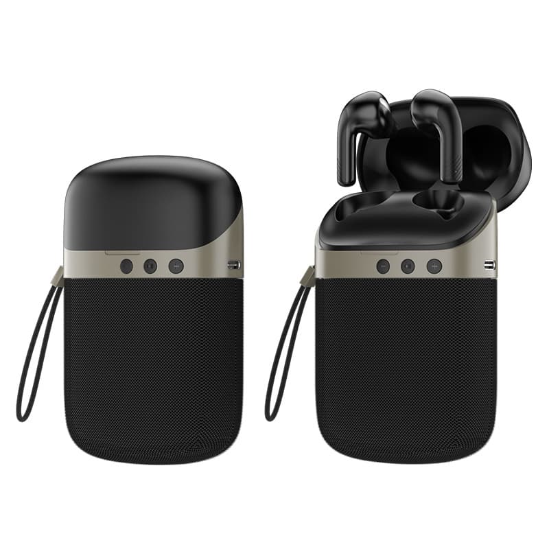 2026 Bluetooth headset speaker two-in-one multi-function noise reduction three-dimensional TWS fabric outdoor portable mini wireless 9