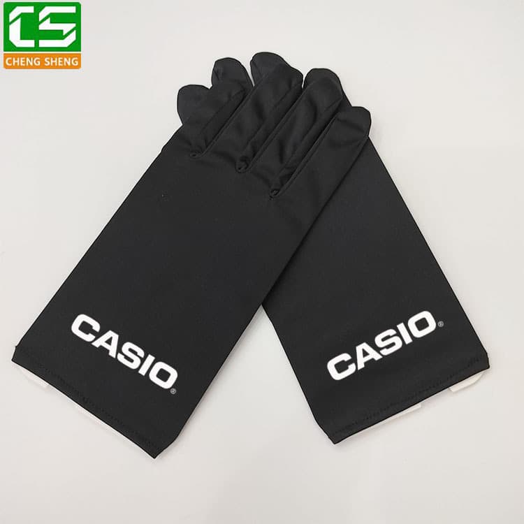 Black microfiber gloves for jewelry, special watches, cultural toys, ceremonial performance gloves, polyester dust-free cloth gloves factory 1