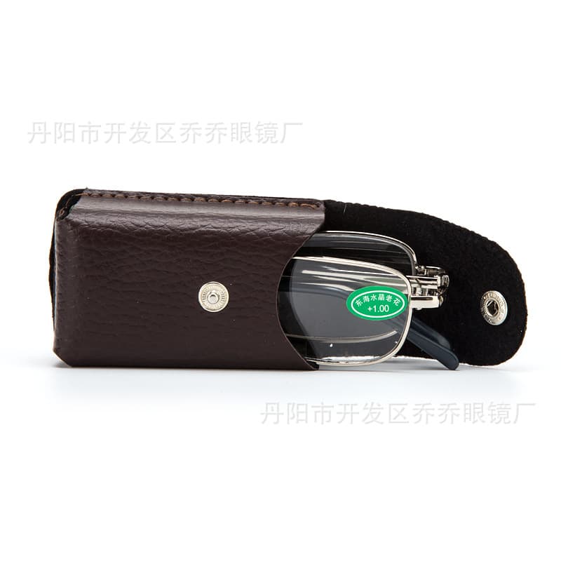 Glass folding reading glasses Donghai crystal reading glasses street stalls Jianghu folding reading glasses factory sales wholesale folding 3