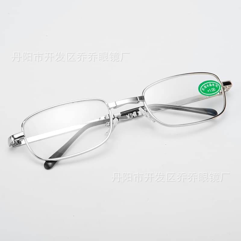 Glass folding reading glasses Donghai crystal reading glasses street stalls Jianghu folding reading glasses factory sales wholesale folding 4