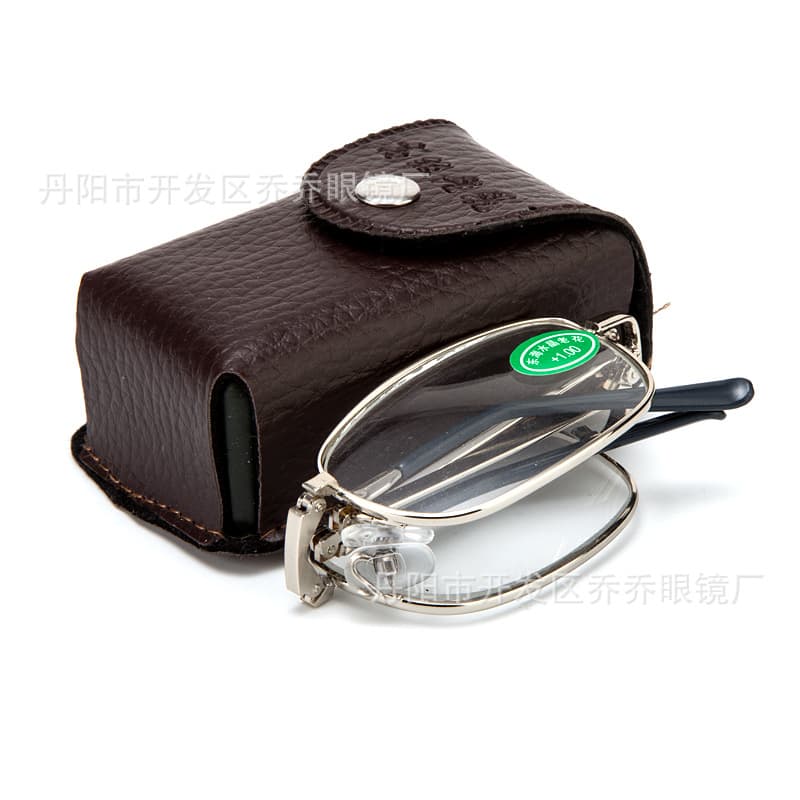 Glass folding reading glasses Donghai crystal reading glasses street stalls Jianghu folding reading glasses factory sales wholesale folding