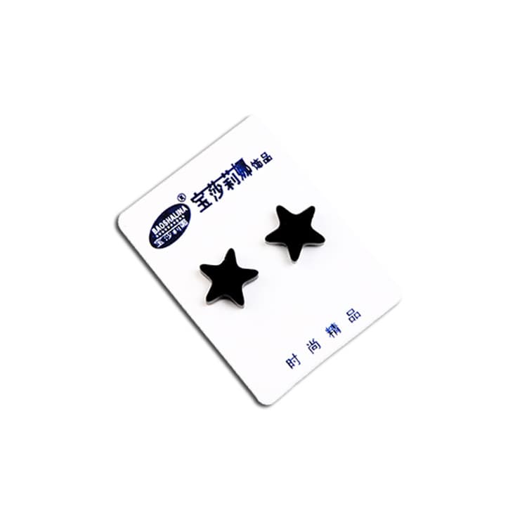 Black magnet earrings Korean style non-pierced acrylic fake earrings for men and girls 6