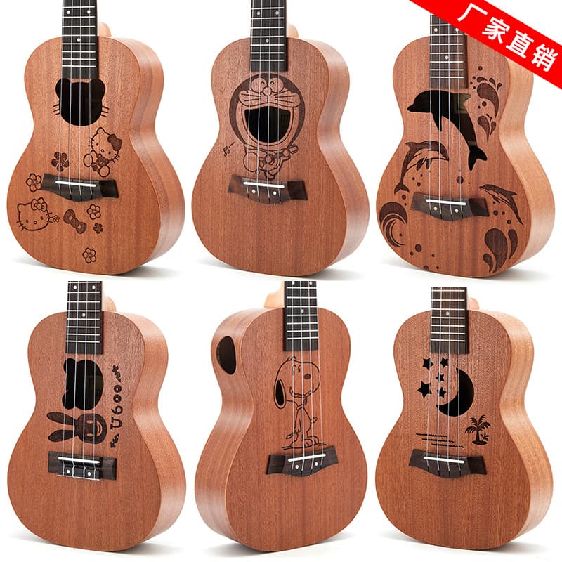 23-inch Sapele cute children's cartoon ukulele ukulele four-string small guitar 1