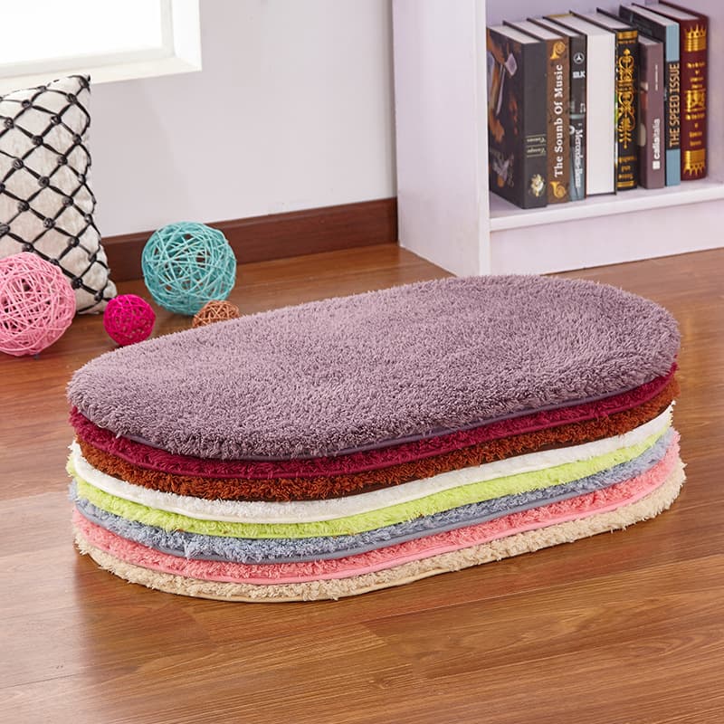Floor mats home oval living room carpet entry door bedroom floor mats bathroom bathroom floor water-absorbent anti-slip 2