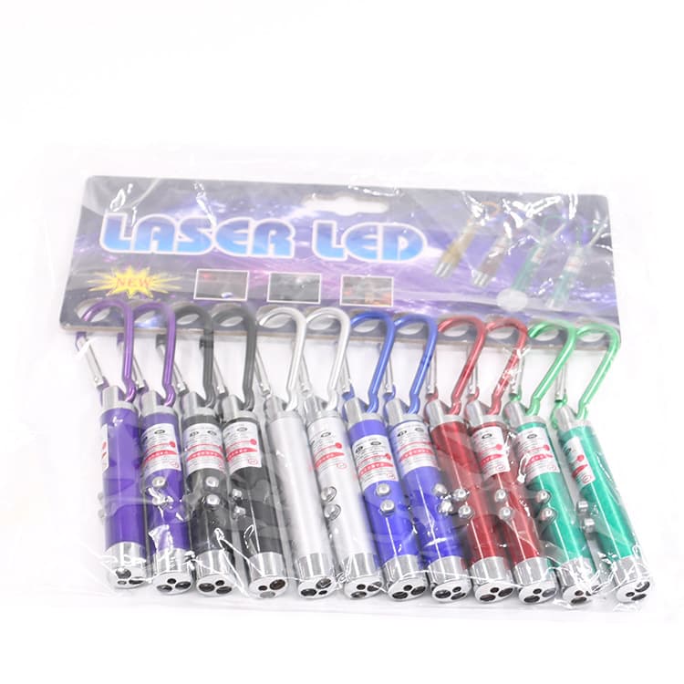 Ultraviolet banknote detection lamp fluorescent agent detection pen carabiner infrared laser pen gift lighting small flashlight