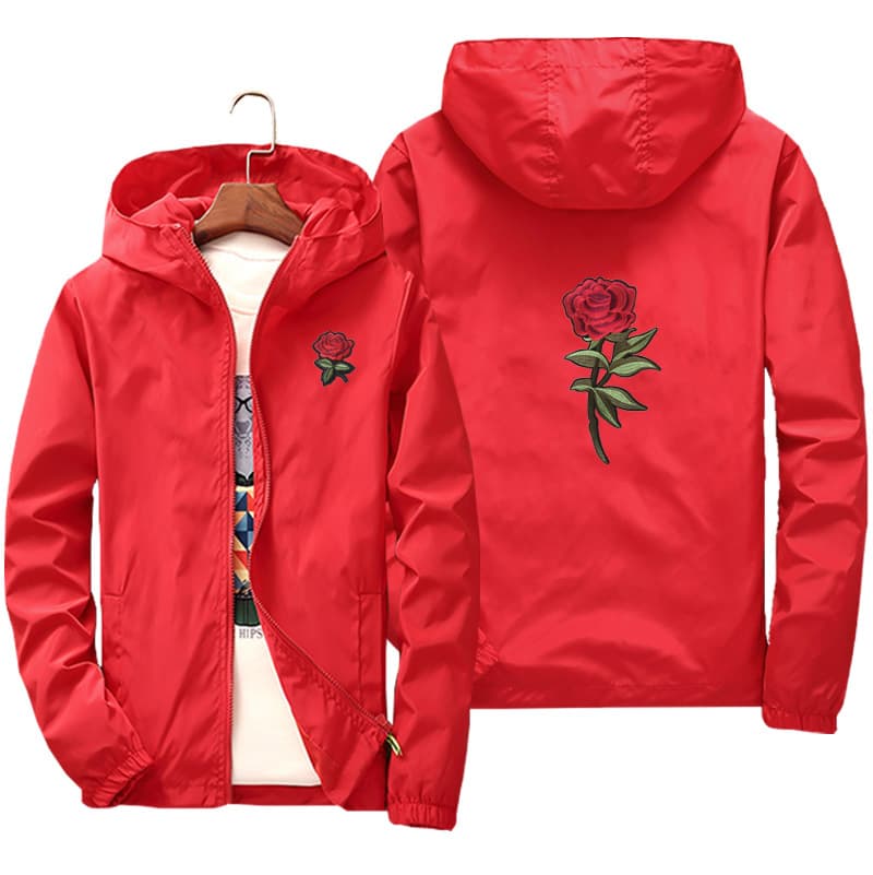 Embroidery Picture Factory Direct Sales Men's Large Size Spring and Autumn Thin Lined Jacket Couple Parent-child Outdoor Windbreaker