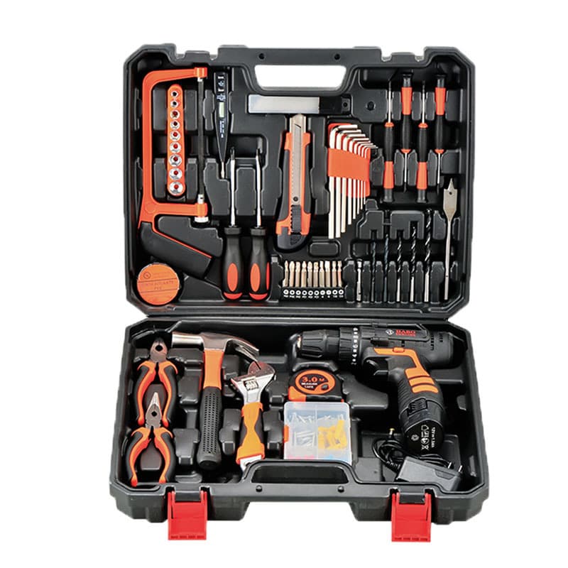 Factory direct sales multi-function rechargeable electric hand drill precision electric screwdriver power tool set household tool box 5