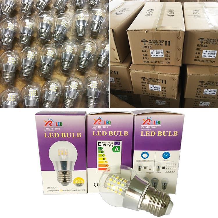 Wholesale led bulb lamp for home use ultra-bright flicker-free G45 magic bean light source e27 screw full spectrum energy-saving lamp 5