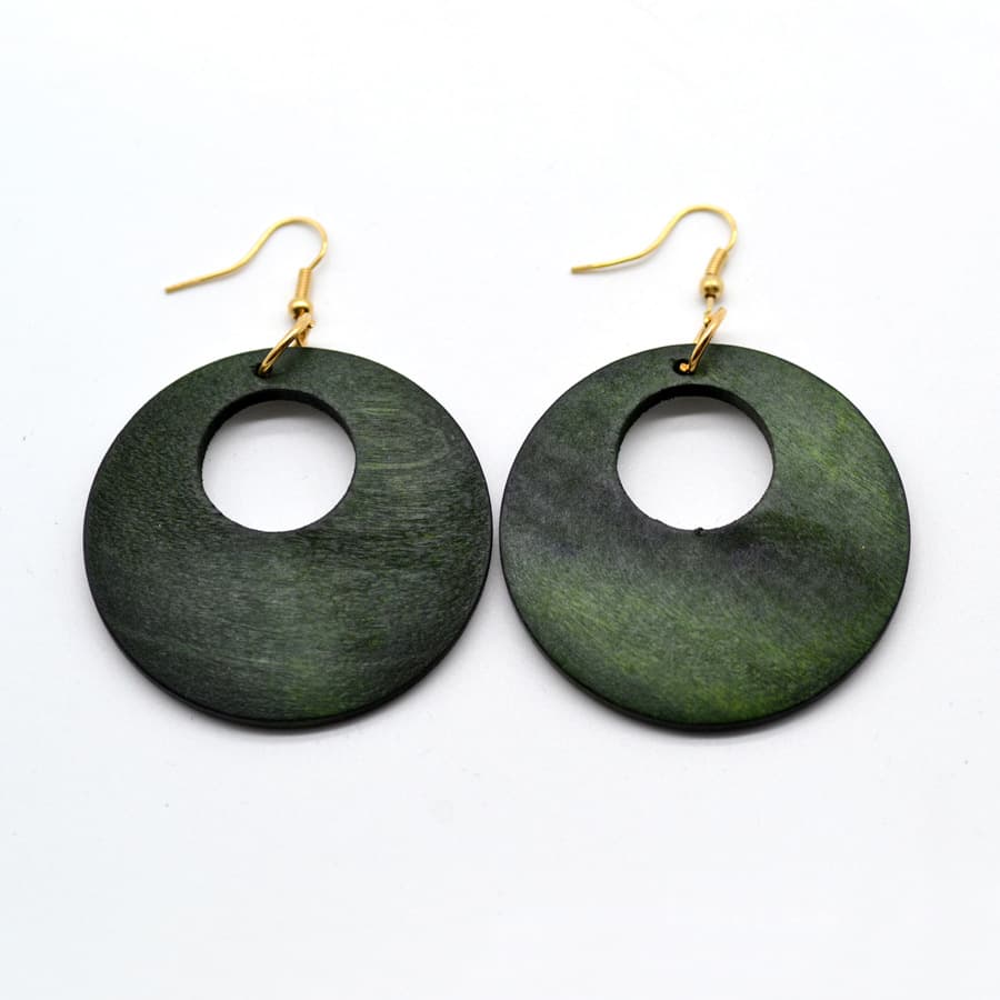 European and American personalized fashion original wooden earrings earrings AliExpress ebay original popular small jewelry wholesale supply 3
