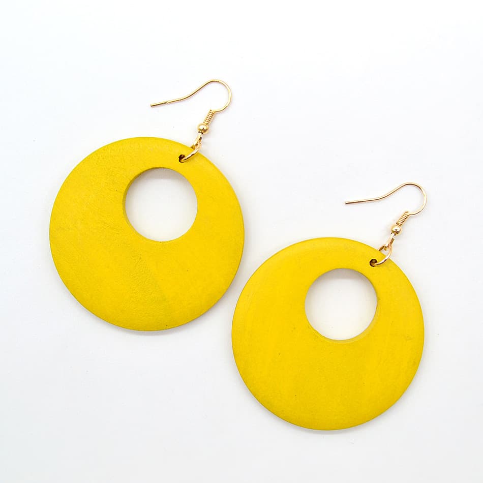 European and American personalized fashion original wooden earrings earrings AliExpress ebay original popular small jewelry wholesale supply 4