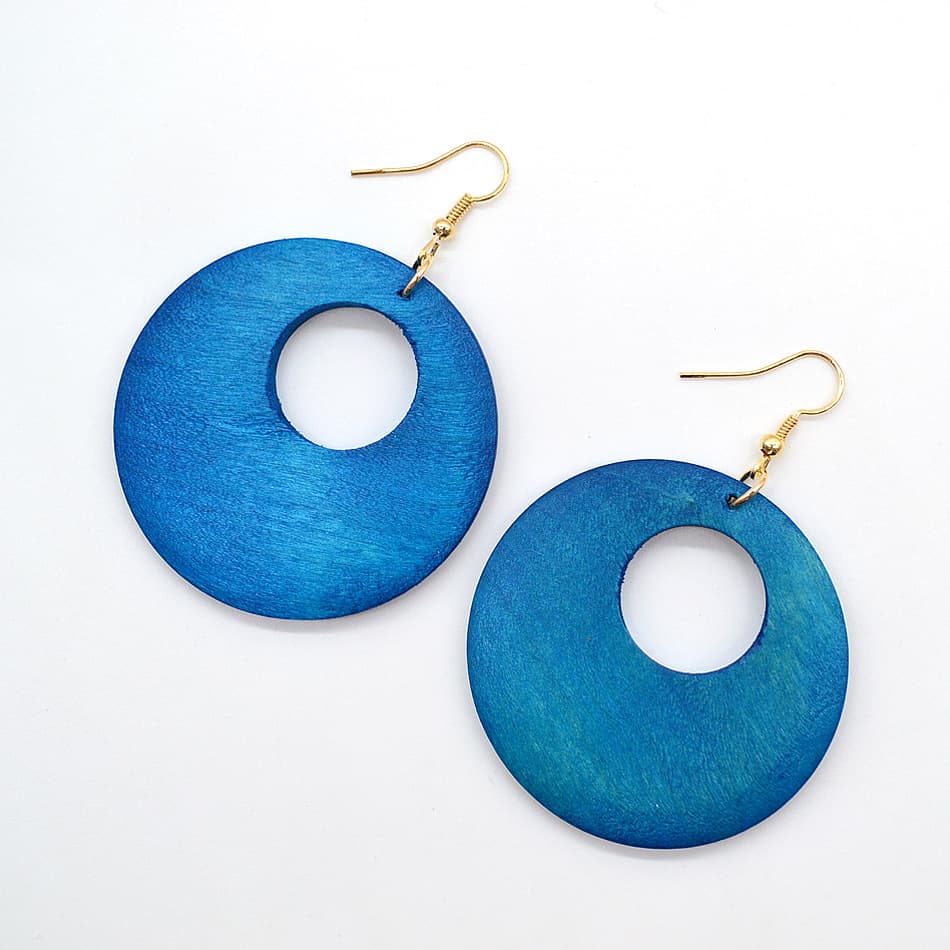 European and American personalized fashion original wooden earrings earrings AliExpress ebay original popular small jewelry wholesale supply 5