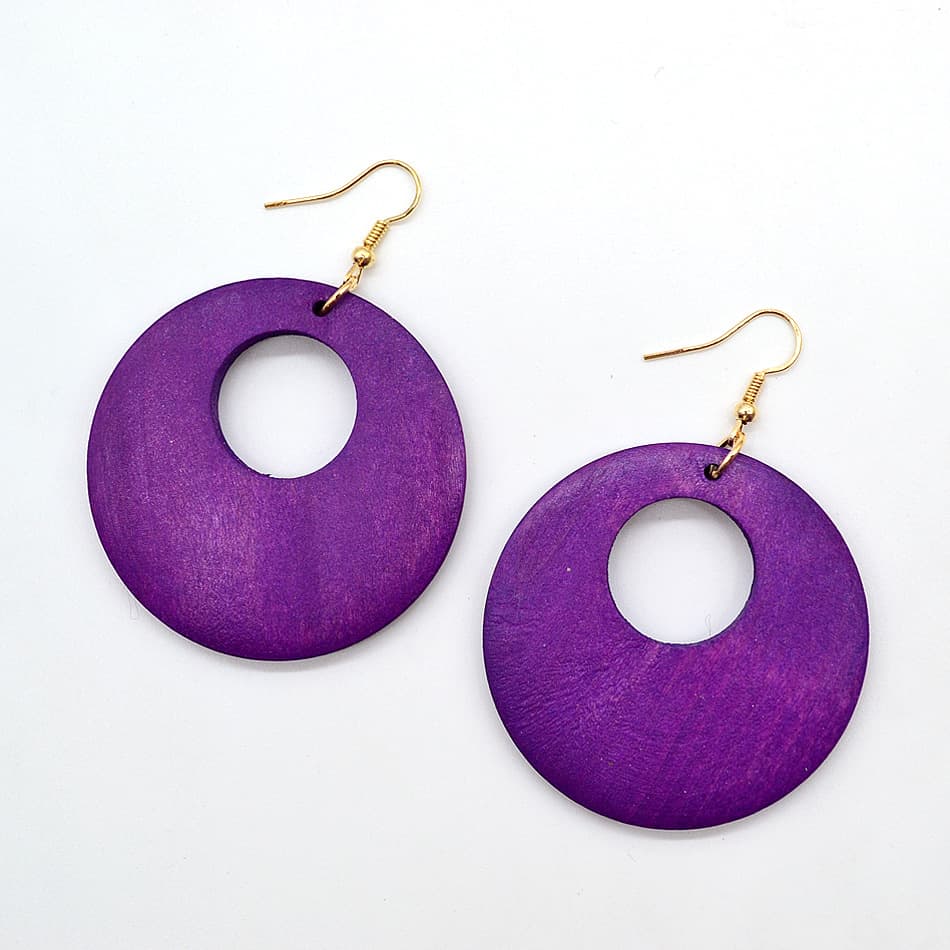 European and American personalized fashion original wooden earrings earrings AliExpress ebay original popular small jewelry wholesale supply 7