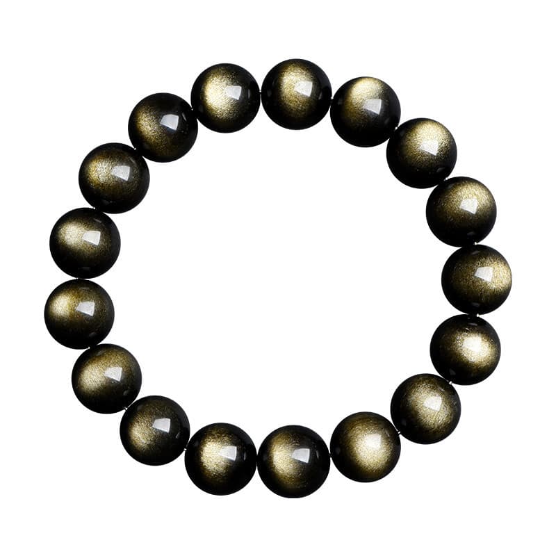 Jiuya Crystal Natural Double Eyed Obsidian Bracelet Fashion Couple Bracelet Domineering Bracelet Factory Direct Sales 6