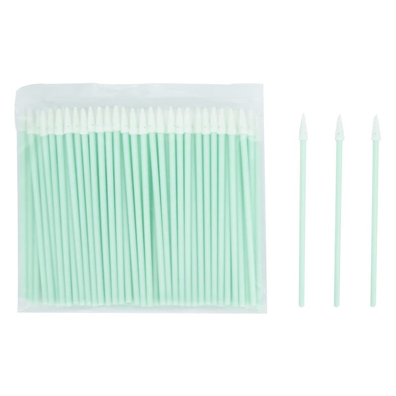 Factory supply KM750D dust-free cotton swab hard drive electronic industrial cleaning cotton swab green rod tip manufacturer precision 6