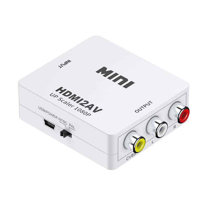 Cross-border HDMI to AV small white box series hdmi/vga/av converter is suitable for HDMI standard video transfer 6