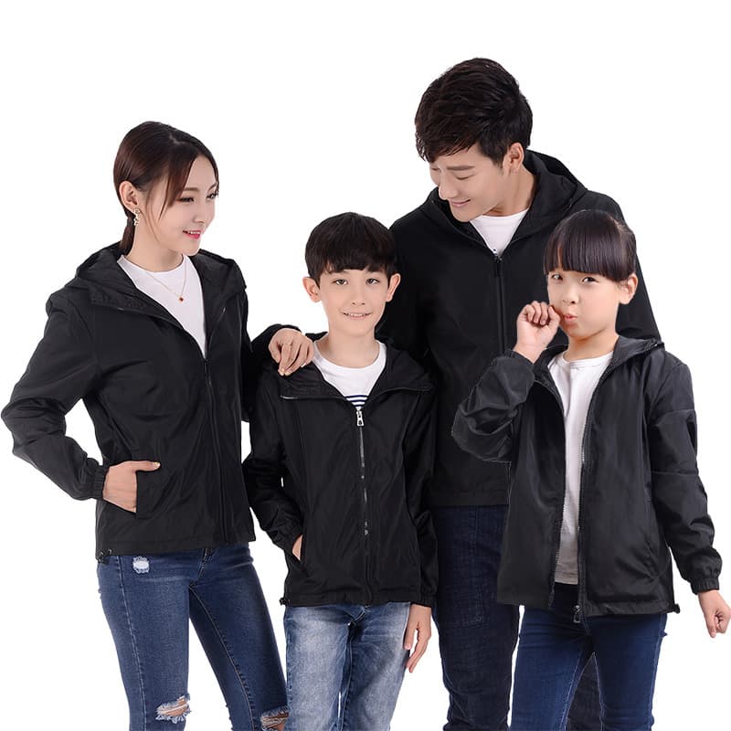 New coat men's large size spring and autumn casual jacket couple parent-child outdoor windbreaker with picture and logo printed