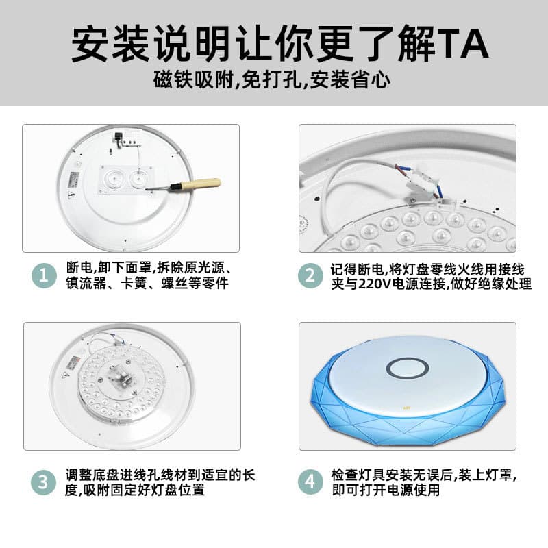 FSL Foshan Lighting LED module ceiling lamp modification light panel bulb wick living room bedroom light source patch 4