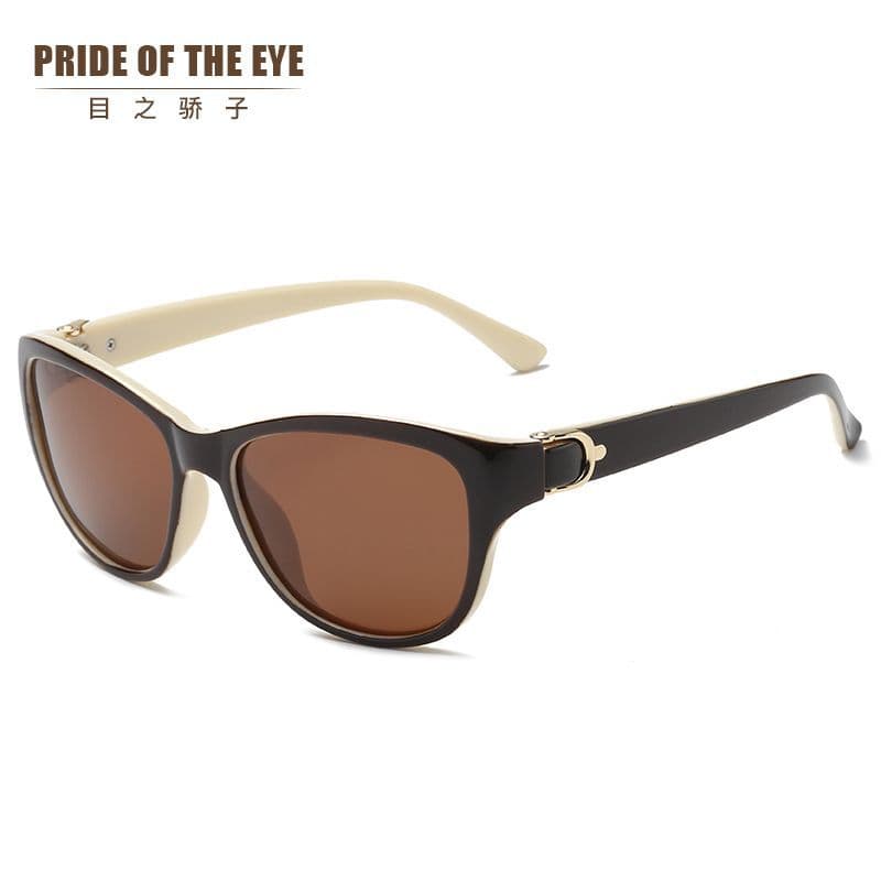 8629 new style sunglasses for women with trendy round faces, personalized metal mixed polarized sunglasses, retro sunglasses 3