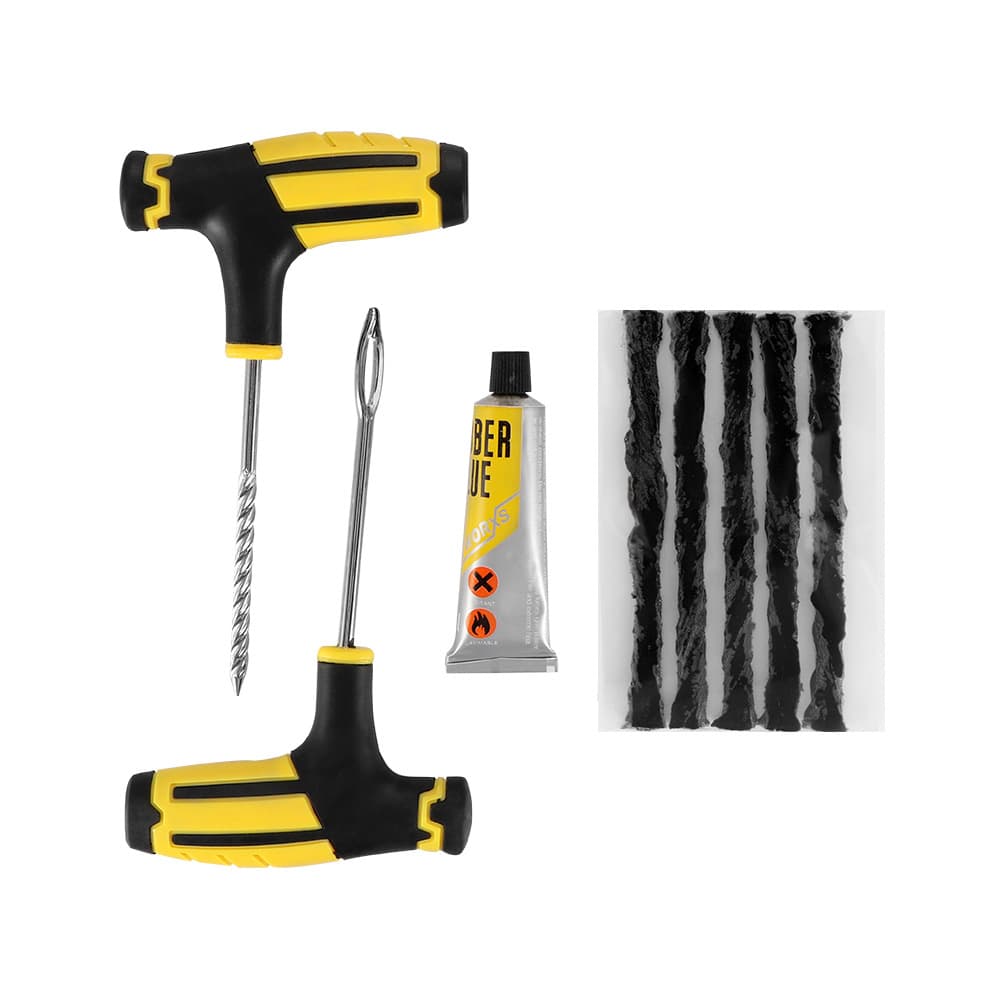 Car tire repair tool set, motorcycle vacuum tire repair tool, vehicle emergency adhesive strip, quick glue liquid 9