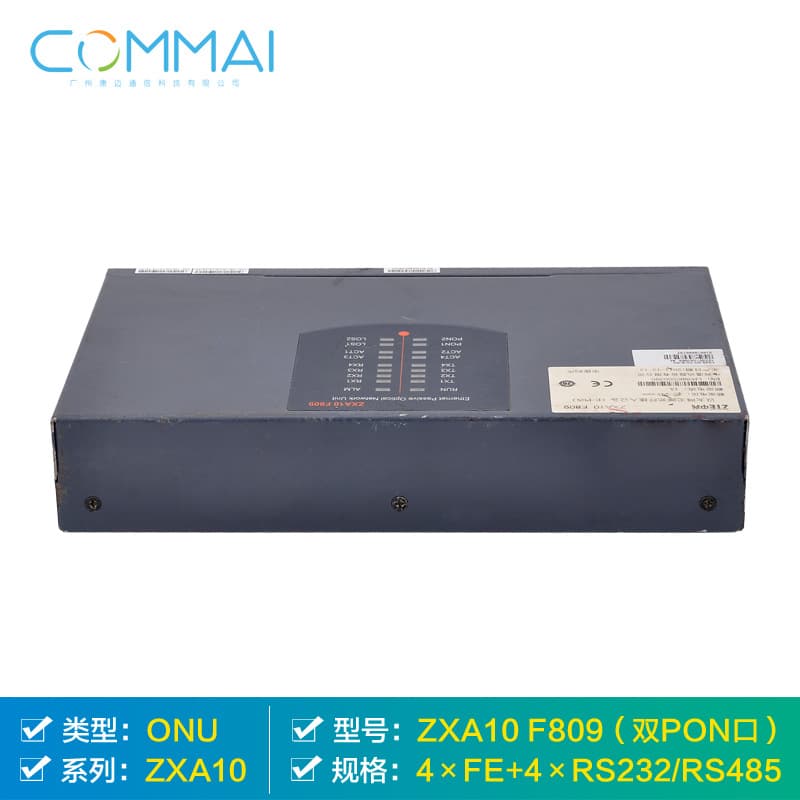 ZTE ZXA10 F809 ONU power industrial grade dedicated optical network unit equipment dual PON DC 4