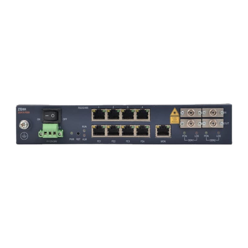 ZTE ZXA10 F809 ONU power industrial grade dedicated optical network unit equipment dual PON DC 5