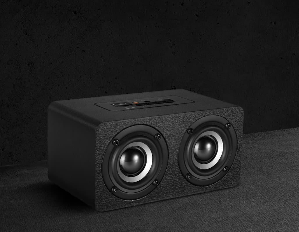 Creative gift graffiti wooden Bluetooth speaker portable card audio BRIC gift digital small speaker 7
