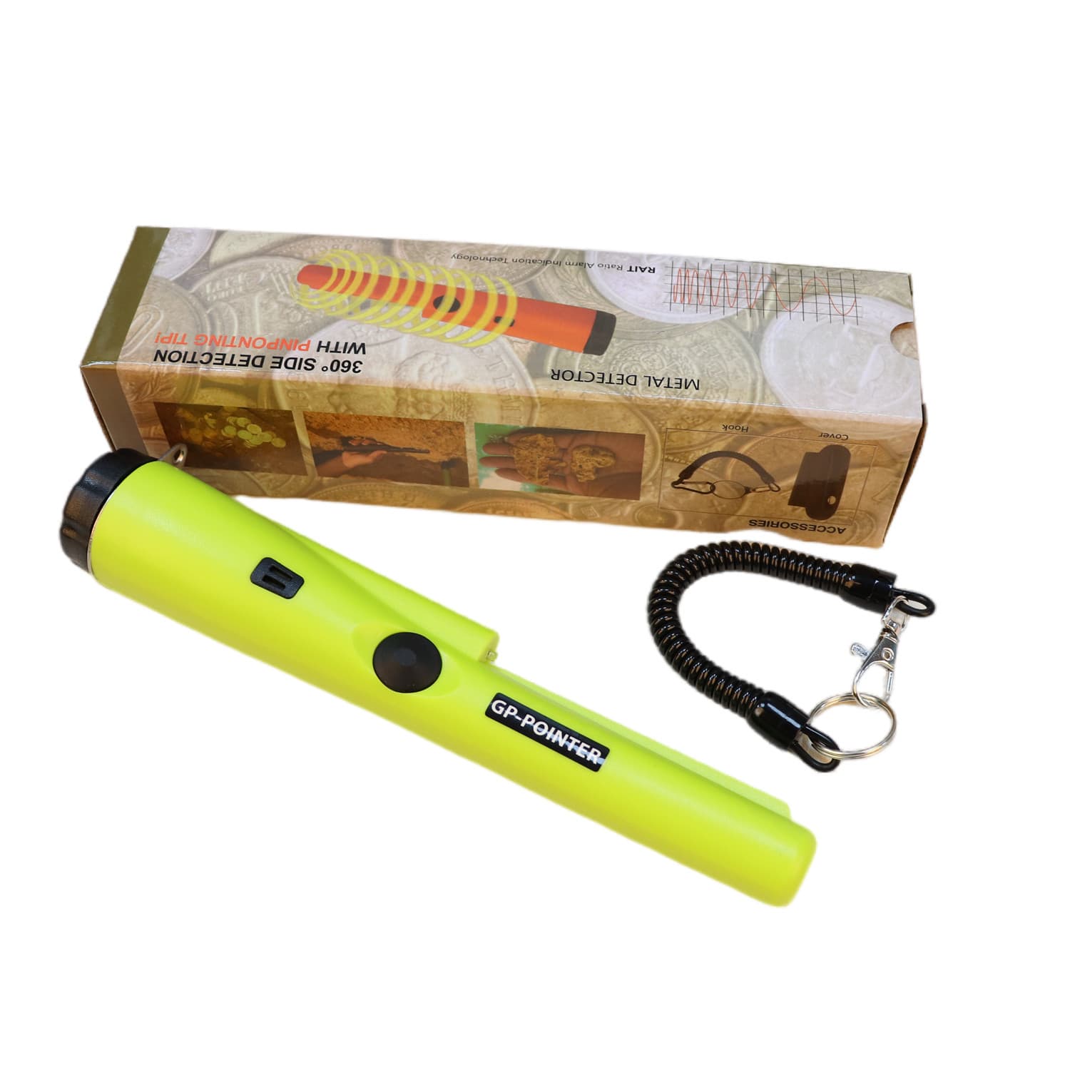 Handheld metal detector manufacturer orange green black blue positioning stick drop shipping portable metal detection 10