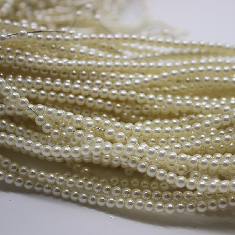 Factory direct sales high-gloss ABS perforated imitation pearls, wire straight holes, high quality round fake pearls, large quantity and excellent price 7