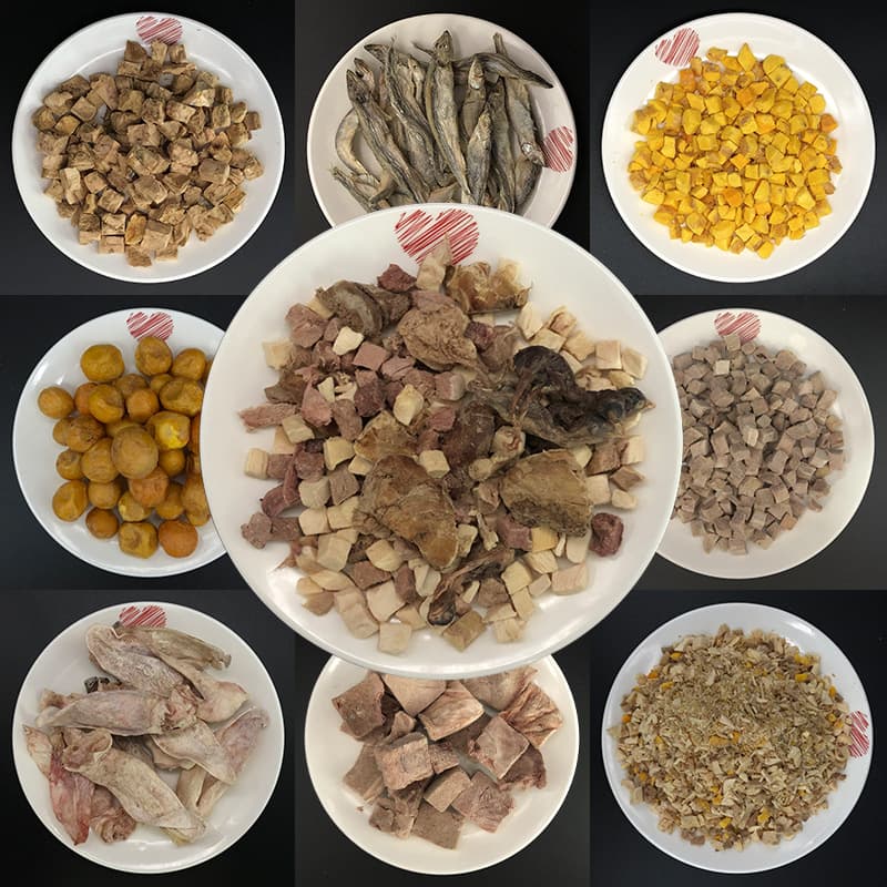 Freeze-dried snacks for pet dogs and cats, nutritious beef, duck, chicken liver, salmon 250g 500g for active dogs 3