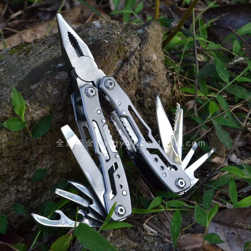 Multifunctional knife pliers with locking function needle nose pliers outdoor emergency all steel folding repair tool knife pliers