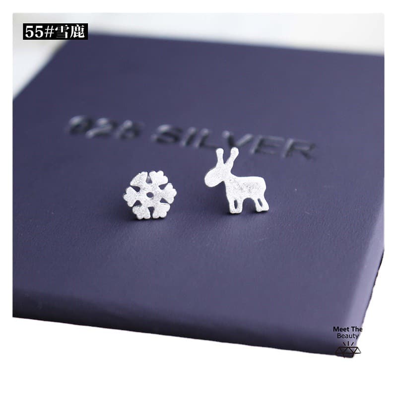 Collection of 4s925 sterling silver needle earrings for women, one-week earrings, temperament, Korean version, personalized and creative small ear jewelry, street stalls 6